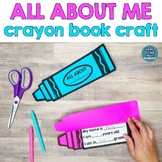 Back to School All About Me Crayon Book Craft -BTS Craftivity