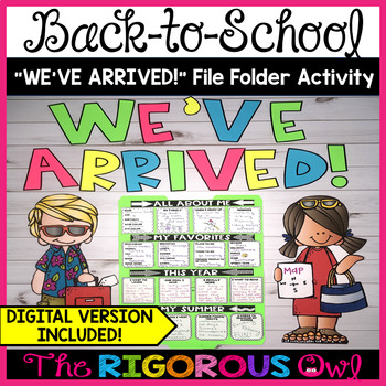 Preview of Back to School All About Me File Folder Activity