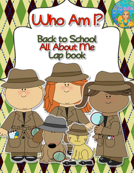 Preview of Back to School All About Me Lap Book with a Detective Theme Common Core Inspired