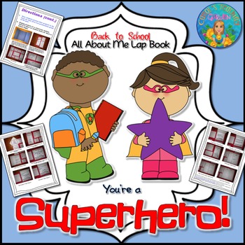 Preview of Back to School All About Me Lap Book with a Superhero Theme