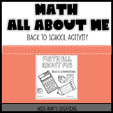 All About Me Math Book: Back to School Activity