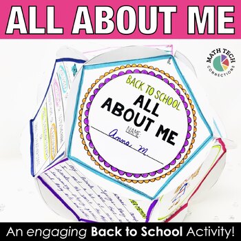 Preview of Back to School All About Me Math | Open House Math Dodecahedron Project