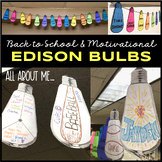 Back to School All About Me & Motivational Edison Bulbs {C