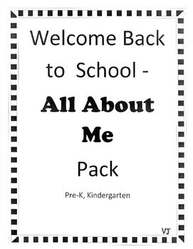 Preview of Back to School, All About Me Pack