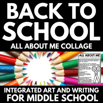 Preview of Back to School | All About Me Project | Collage | Middle School | Art | Writing