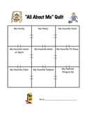 All About Me Creative Quilt Back to School Activity