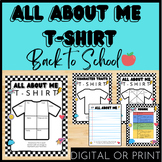 Back to School | All About Me T-Shirt | Get to Know You Ac