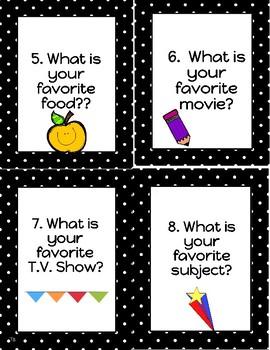 Back to School All About Me Task Cards! by Shabby Teacher Print Shop