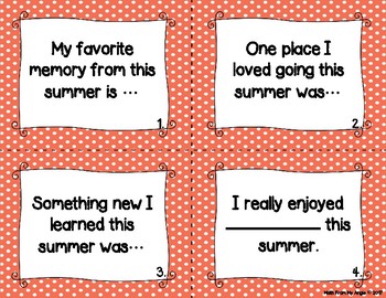 Back to School All About Me Task Cards by Math From My Angle | TpT