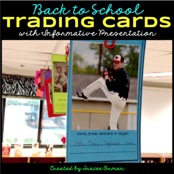 Preview of Back to School Beginning of the Year All About Me Trading Cards Activity