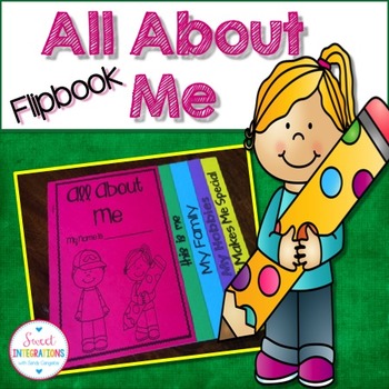 Preview of All About Me Flipbook and Backpack of Memories Craft Back to School Activities