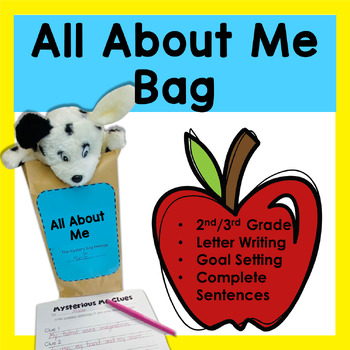 Preview of All About Me Bag for Back to School with Clue Writing, Goal Setting and Tallies