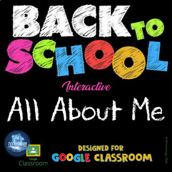 Preview of Back to School All About Me for Google Classroom and Distance Learning