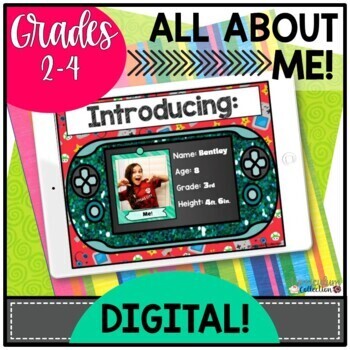 Preview of Back to School All About Me for use with Google Slides™ | Distance Learning