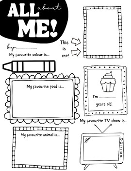 Back to School - All About Me worksheet by Third with Mrs S | TPT