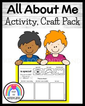 Preview of All About Me Activity Craft for Back to School