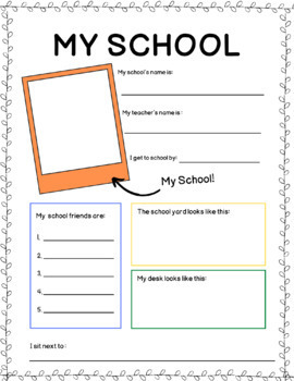 Back to School All About me Journal Booklet First Week Activity by ...