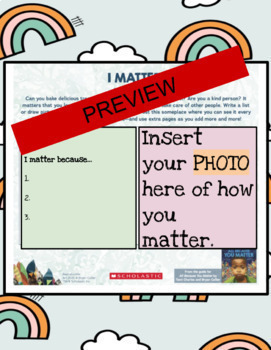 Preview of Back to School "All Because You Matter" Editable Google Slides
