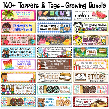 Preview of Growing Bundle - All Year Bag Toppers & Gift Tags - Back to School, Orientation