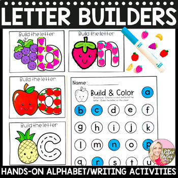 Preview of Back to School Alphabet Activity- Letter Builders - Hand's on Learning