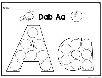 Back to School Alphabet Dab by Learning Lots with Love | TpT