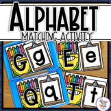 Back to School Alphabet Letter Matching Uppercase and Lowe