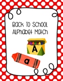 Back to School Alphabet Match