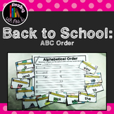 Back to School Alphabetical ABC order Dolch Sorting cards 