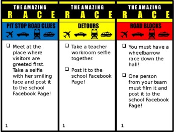 Preview of Back to School Amazing Race PPT