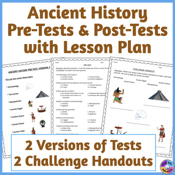 Back to School Ancient History Pre-Test & Post-Test Lesson Plan
