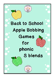 Back to School Apple Bobbing Games for S blend phonics