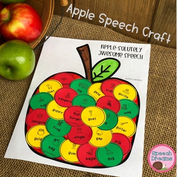 Preview of Back to School Speech Craft | Apple
