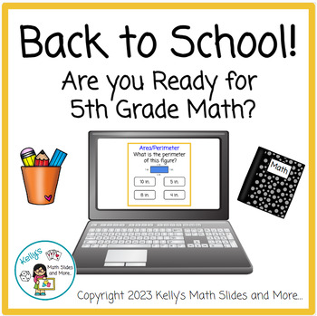 Preview of Back to School - Are You Ready for 5th Grade Math? - Game