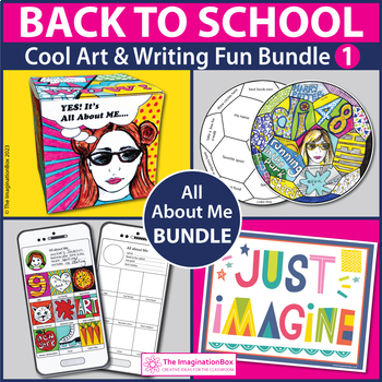 Preview of All About Me Art and Writing Activities, First Week Back to School Bundle 1