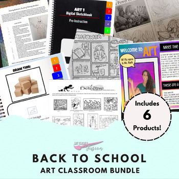 Preview of Back to School Art Classroom Bundle -Middle School & High School