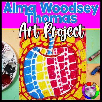 Preview of Back to School Art Lesson, Alma Woodsey Thomas Apple Artwork Grades 1-3