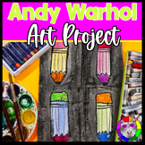 Back to School Art Lesson, Andy Warhol Pencils Artwork Grades 3-5