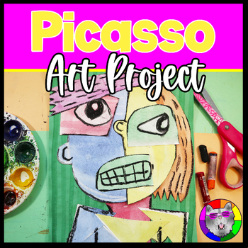 Preview of Back to School Art Lesson, Picasso Self-Portrait Artwork Grades 3-5