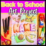 Back to School Art Lesson Plan, Name Artwork for 3rd, 4th,
