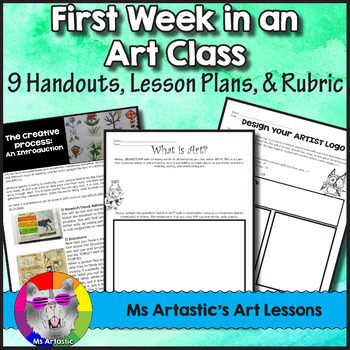 Preview of Back to School Art Lessons - First Week Of Art Class