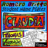 Back to School Art Project - Students Nameplates:  In the 