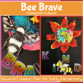 Back to School Art project for BEE BRAVE guided lesson pla