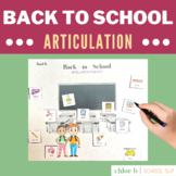 Back to School Articulation Craft - Speech Therapy