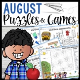 Back to School August Word Search Puzzles & Paper STEM Challenge