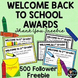 Back to School Awards Free