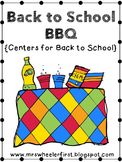 First Grade Centers: Back to School