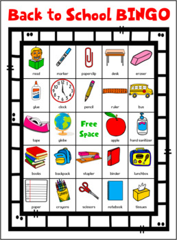 Back to School BINGO! 30 Unique Cards (Fun Back to School Activity)