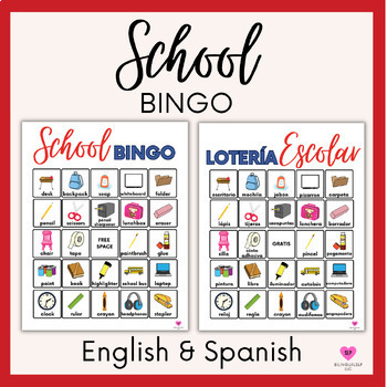 Preview of Back to School BINGO - English & Spanish