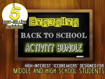 Preview of Back to School BUNDLE: 5 Engaging Activities for Middle and High School