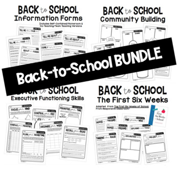 Preview of Back to School BUNDLE | Activities, Handouts, and Skills Worksheets